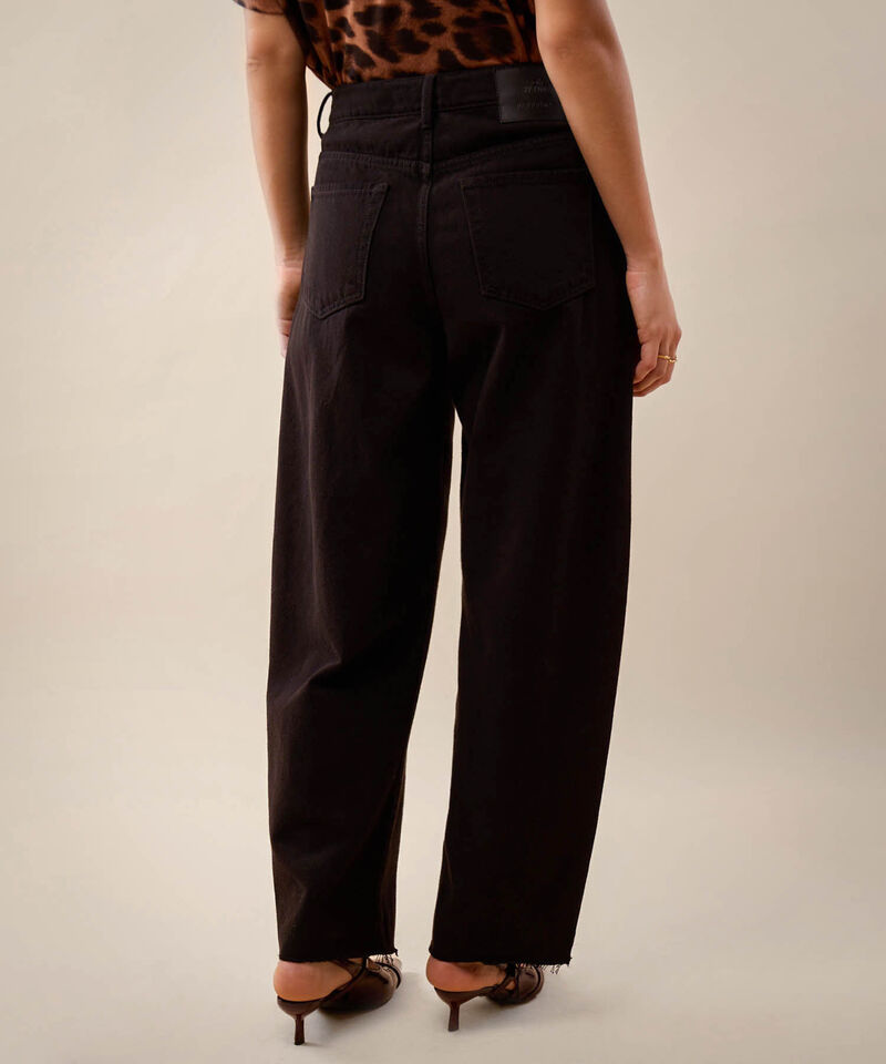 Jean Barrel Fit Tiro Alto Para Mujer