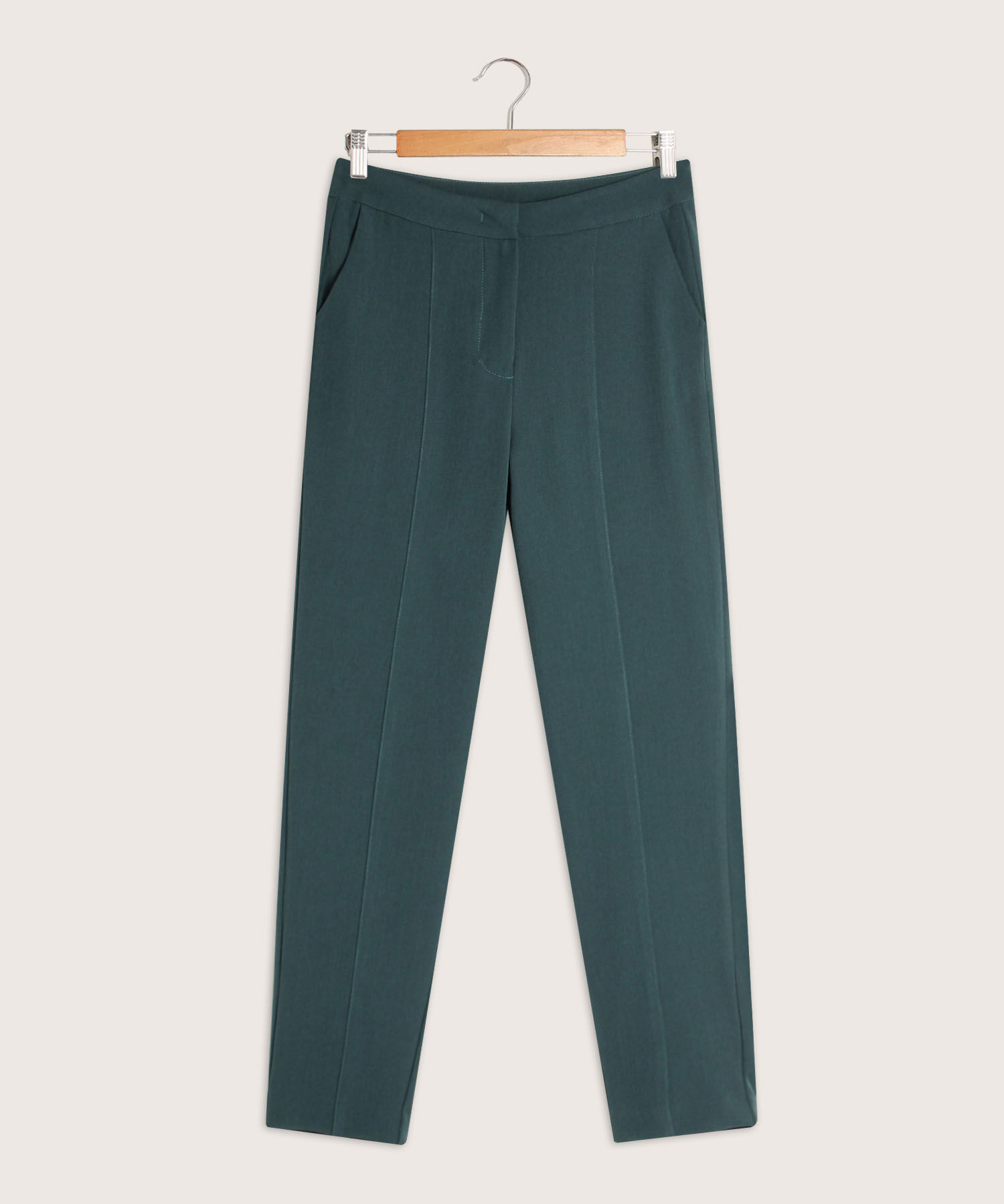 Pantalón Unicolor Con Bolsillos