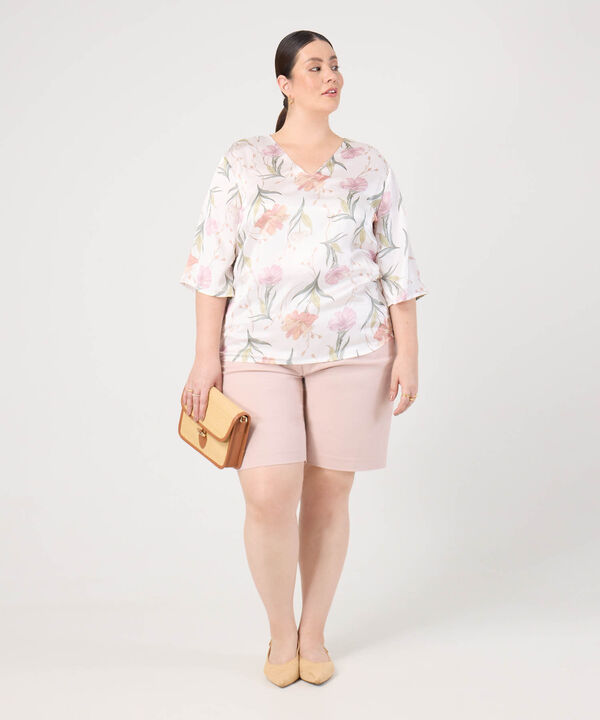 Bermuda Sastrera Con Pinzas Para Mujer Curvy
