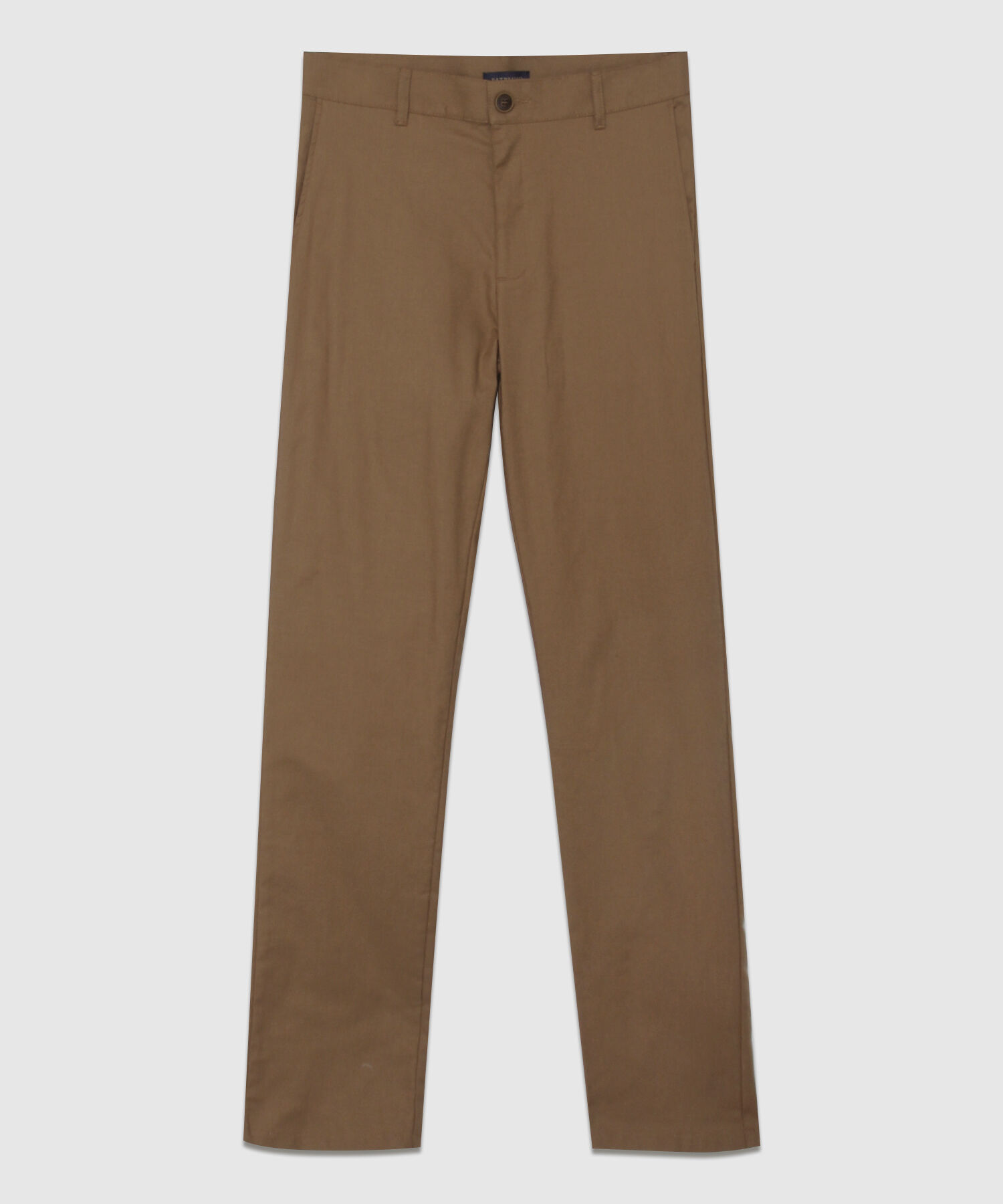 Pantalón Chino Sin Prenses, Bolsillos Diagonales y De Ribete