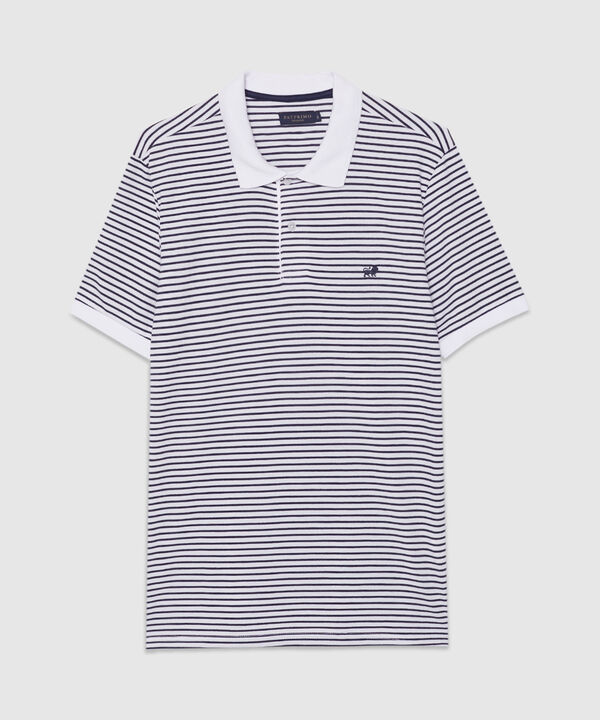 Polo Cuello Tejido Preteñido Bicolor Continuo