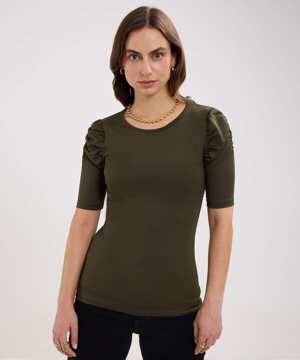 Camiseta con Ruche image number null