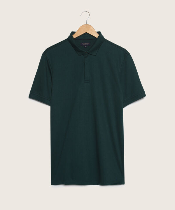Polo Con Textura Unicolor, Regular Fit.