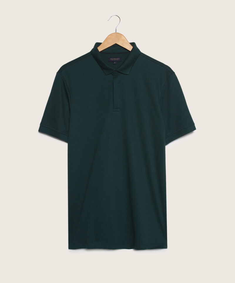 Polo Con Textura Unicolor, Regular Fit.