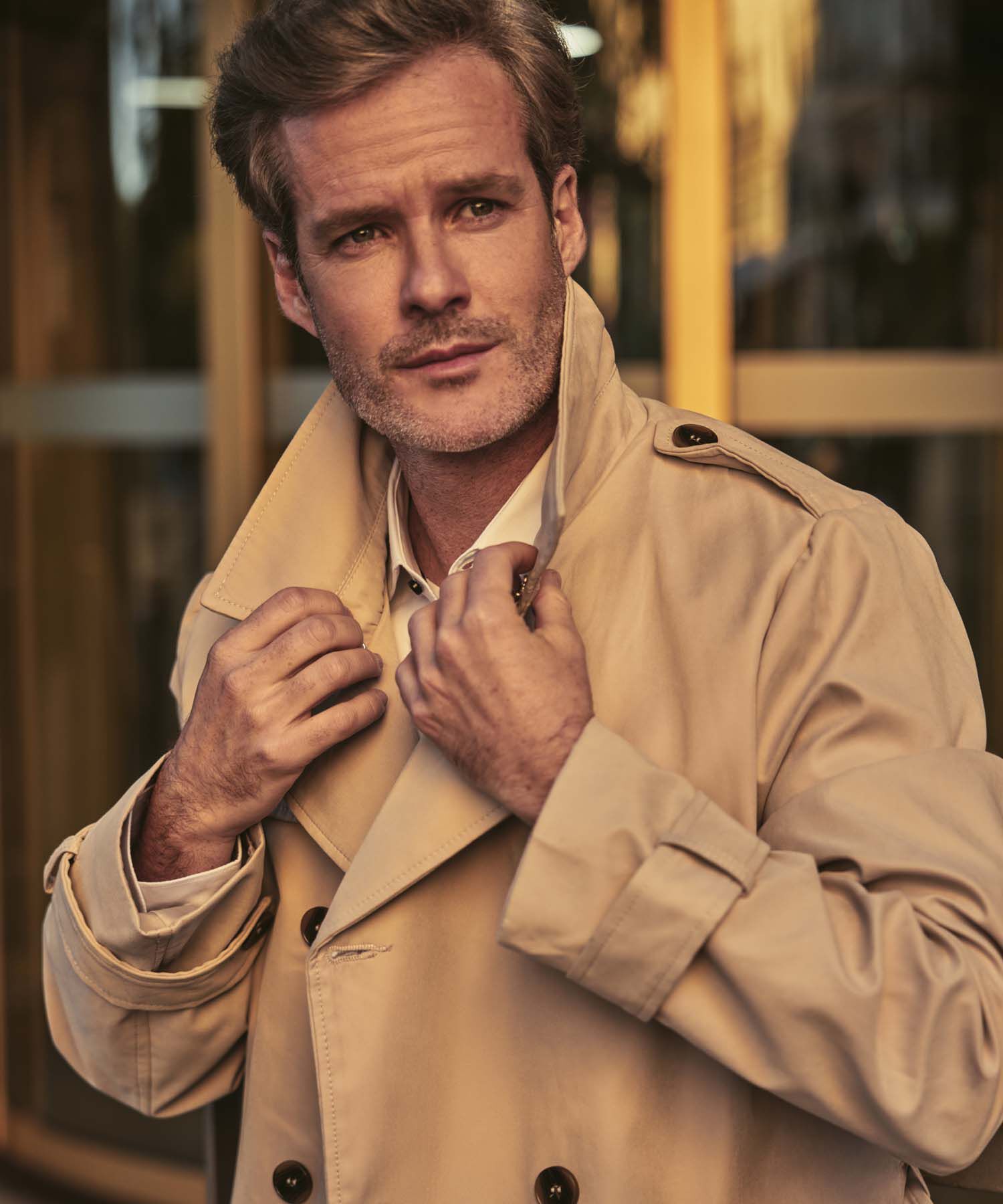Chaqueta Trench Coat Unicolor