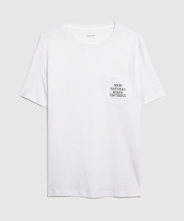 Camiseta Estampada con Bolsillo