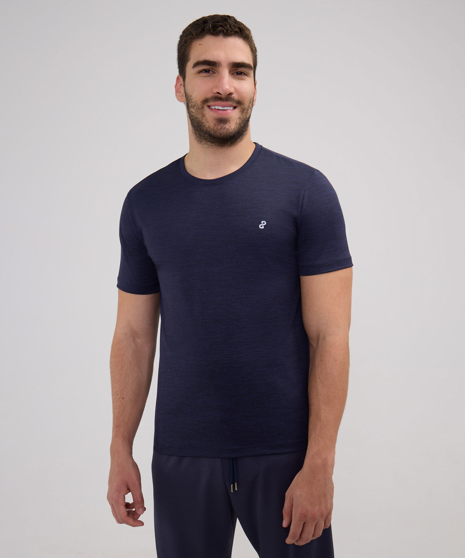 Camiseta Manga Corta Cuello Redondo Jaspe