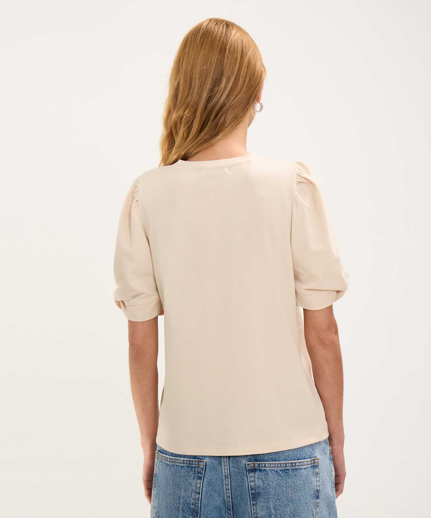Camiseta Estampada con Ruche