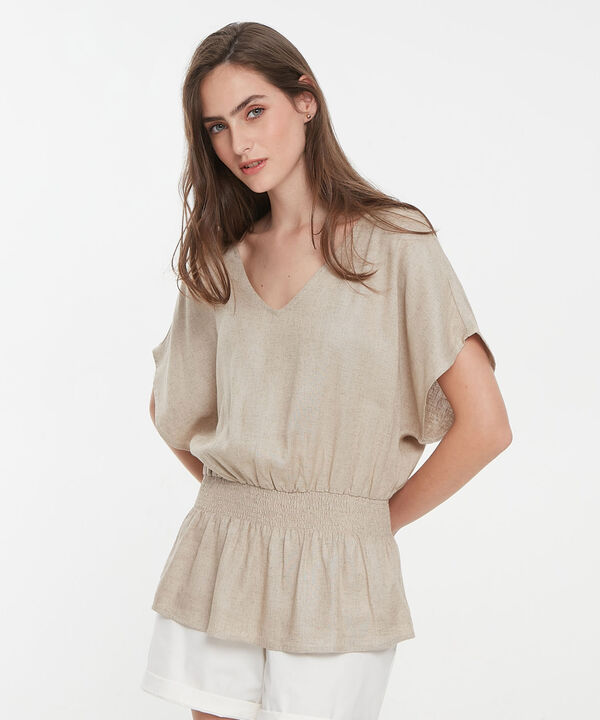 Blusa Unicolor Cuello V