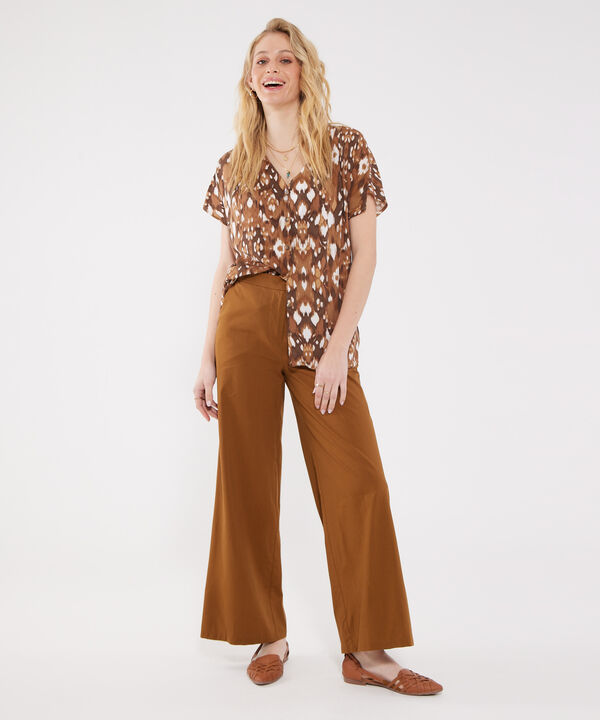 Blusa Estampada con Escote en v