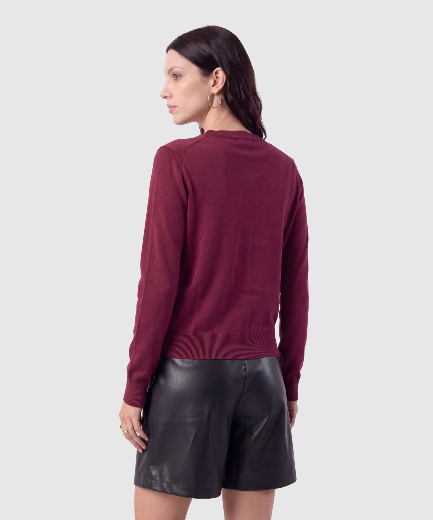Saco Tejido Con Botones Para Mujer