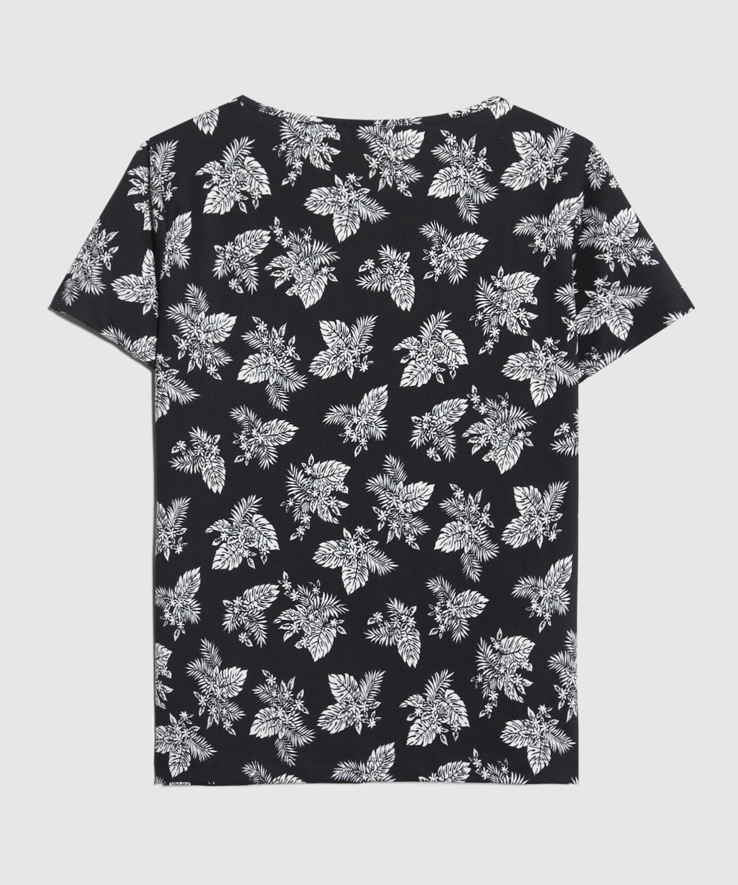 Camiseta Mujer Manga Corta Estampado Floral