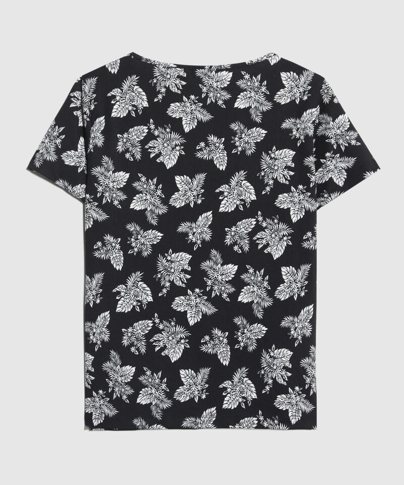 Camiseta Mujer Manga Corta Estampado Floral