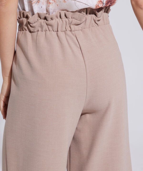 Pantalón Moda Bota Amplia Unicolor