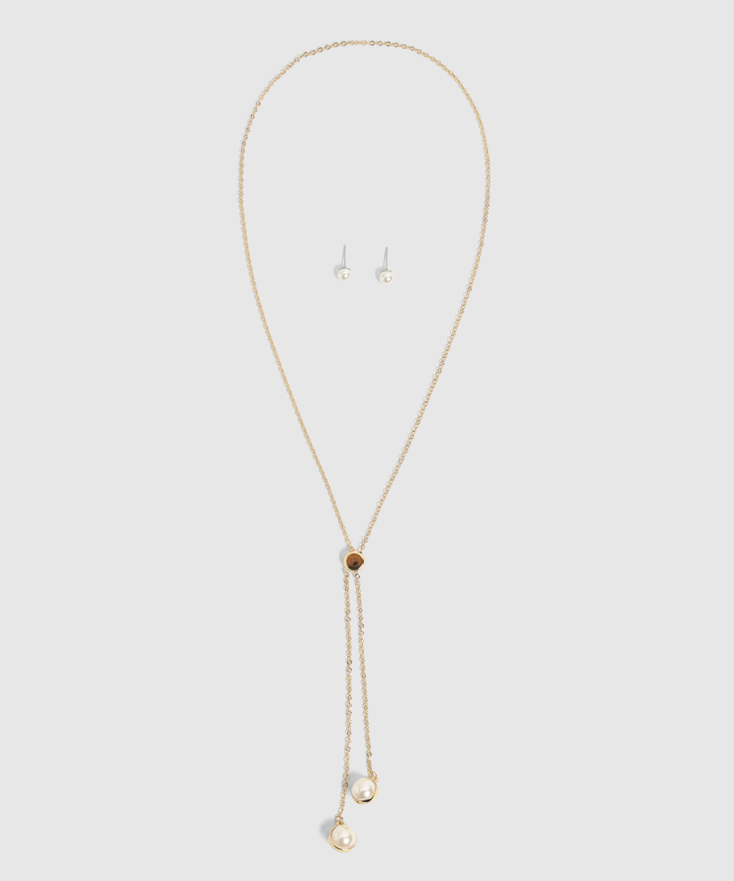 Set Collar Aretes Perlas Mujer