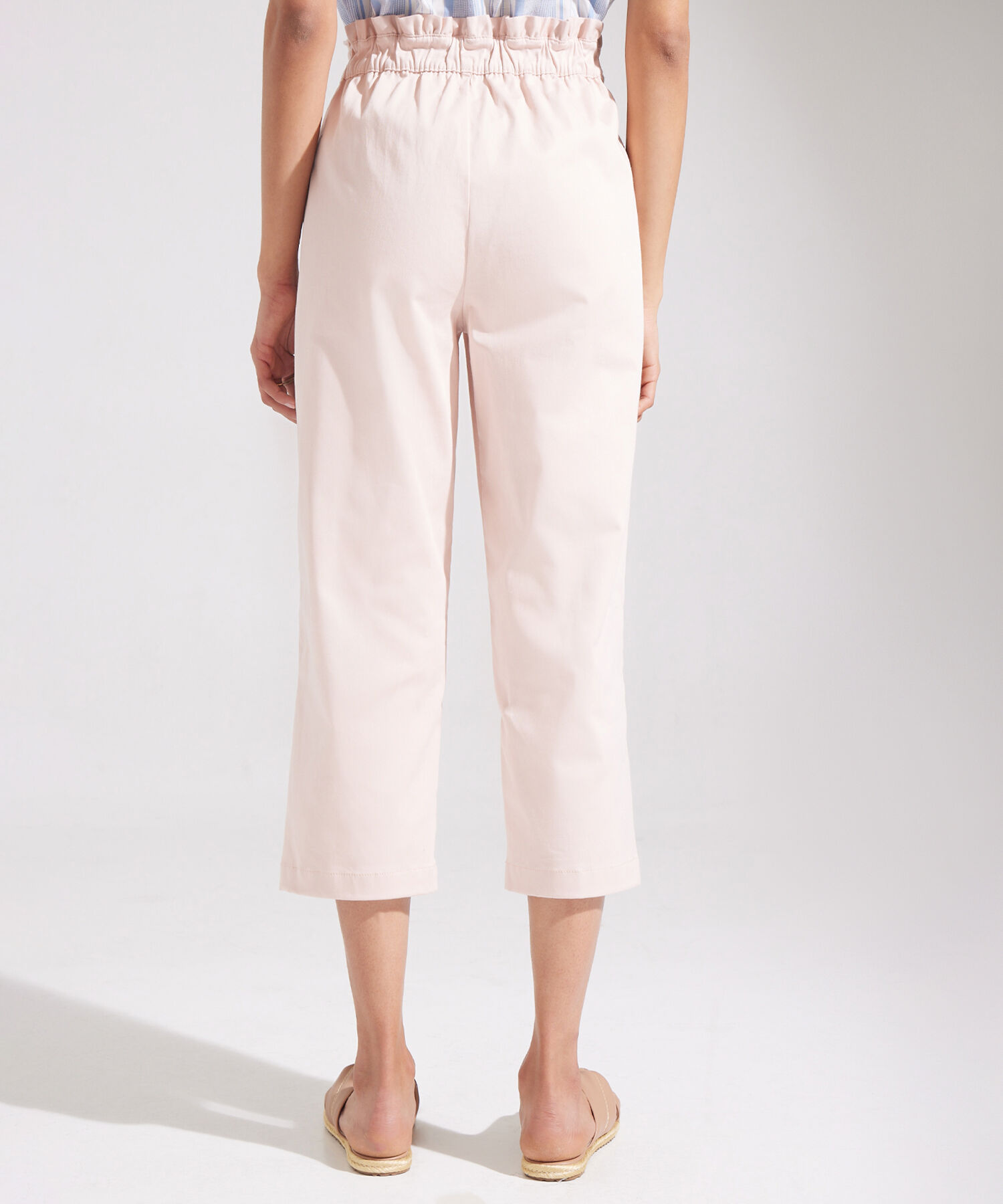 Pantalón Capri Paperbag Unicolor