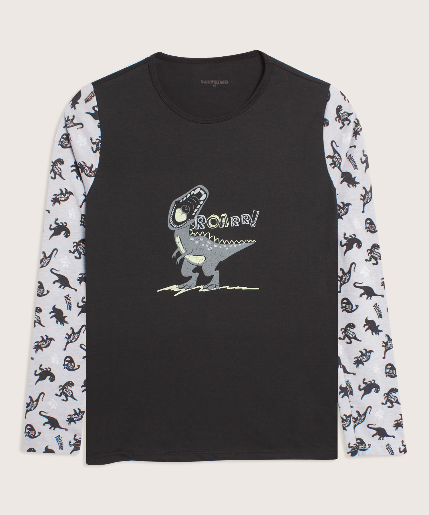 Pijama Camiseta Mangas Estampadas