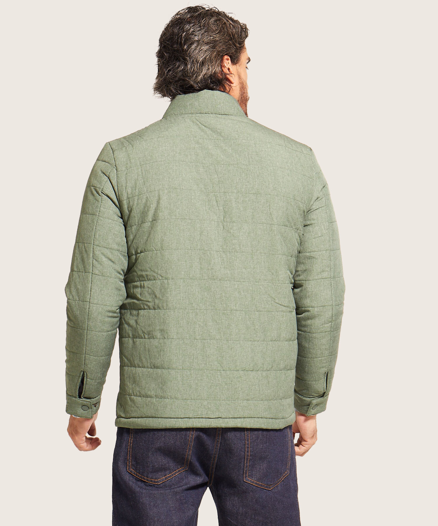 Chaqueta Acolchada Con Tejido Preteñido