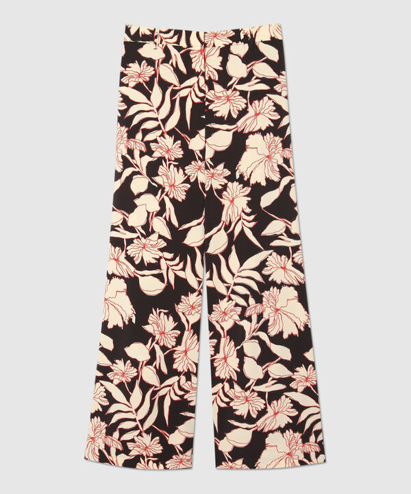 Pantalón Estampado Tipo Palazzo Con Resorte En Pretina Posterior, Serena