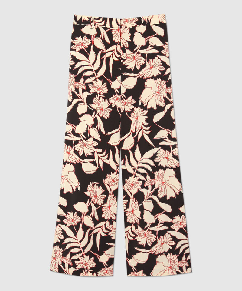 Pantalón Estampado Tipo Palazzo Con Resorte En Pretina Posterior, Serena