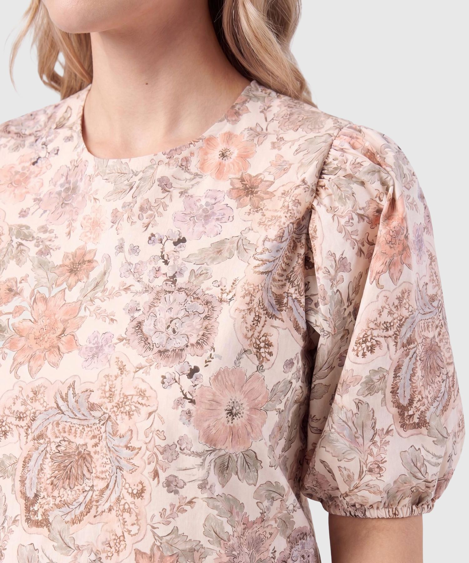 Blusa Con Mangas Abullonadas Para Mujer