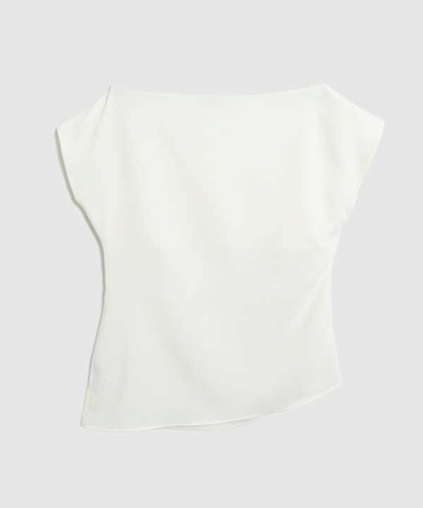 Blusa Unicolor Con Detalle Para Mujer Curvy