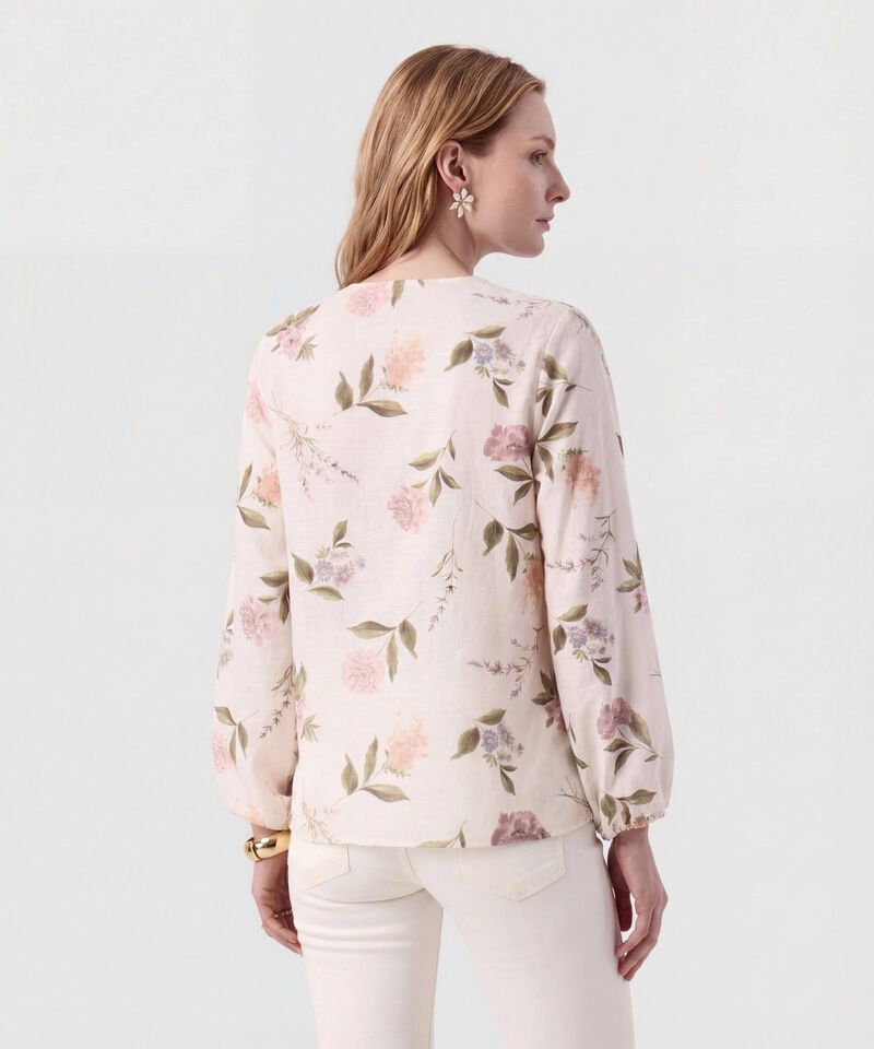 Blusa Cuello Redondo Con Pu&ntilde;os El&aacute;sticos