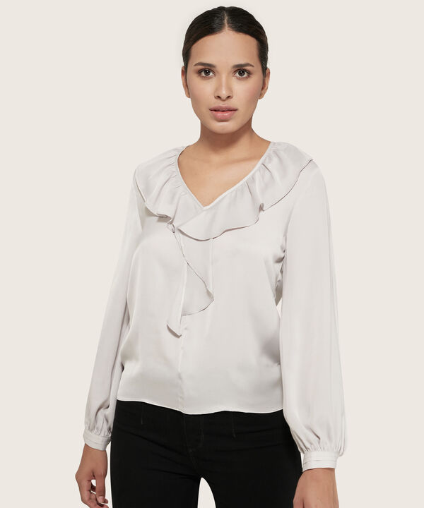 Blusa Manga Larga Cuello En V Con Boleros