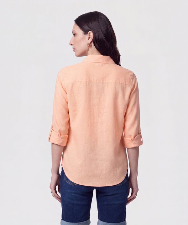 Camisa con Unicolor Manga Larga Para Mujer