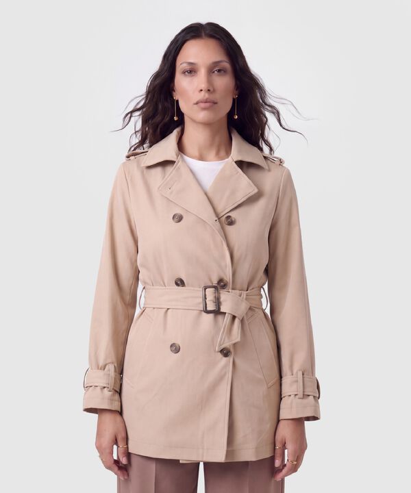 Chaqueta Cruzada Con Cintur&oacute;n Para Mujer image number null