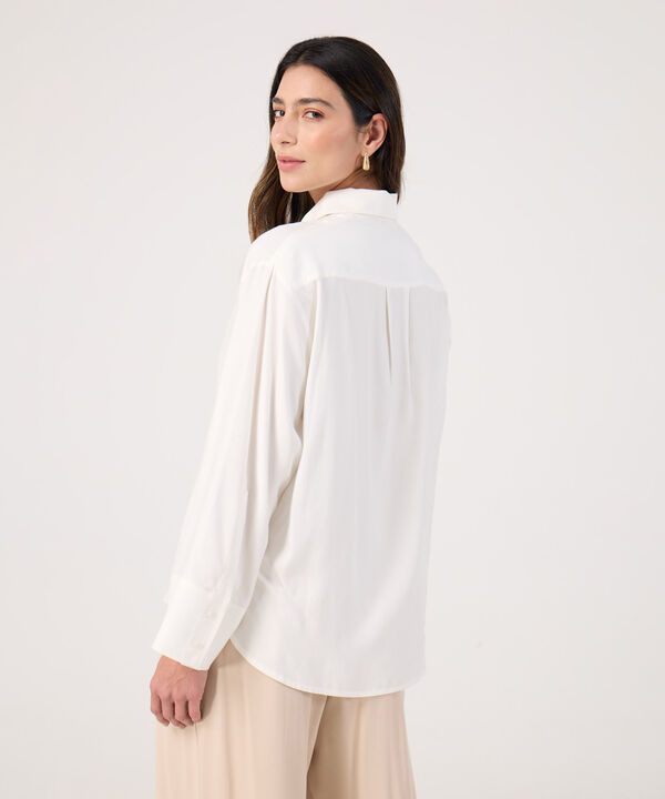 Camisa holgada unicolor 