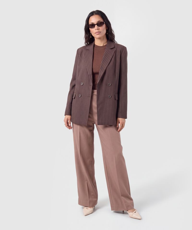 Chaqueta Tipo Blazer Cruzada Para Mujer