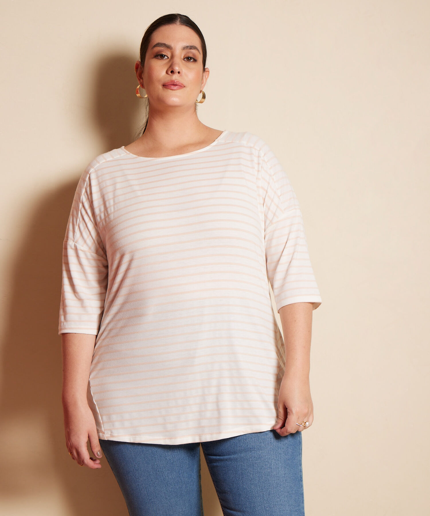 Camiseta de Manga Tres Cuartos para Mujer