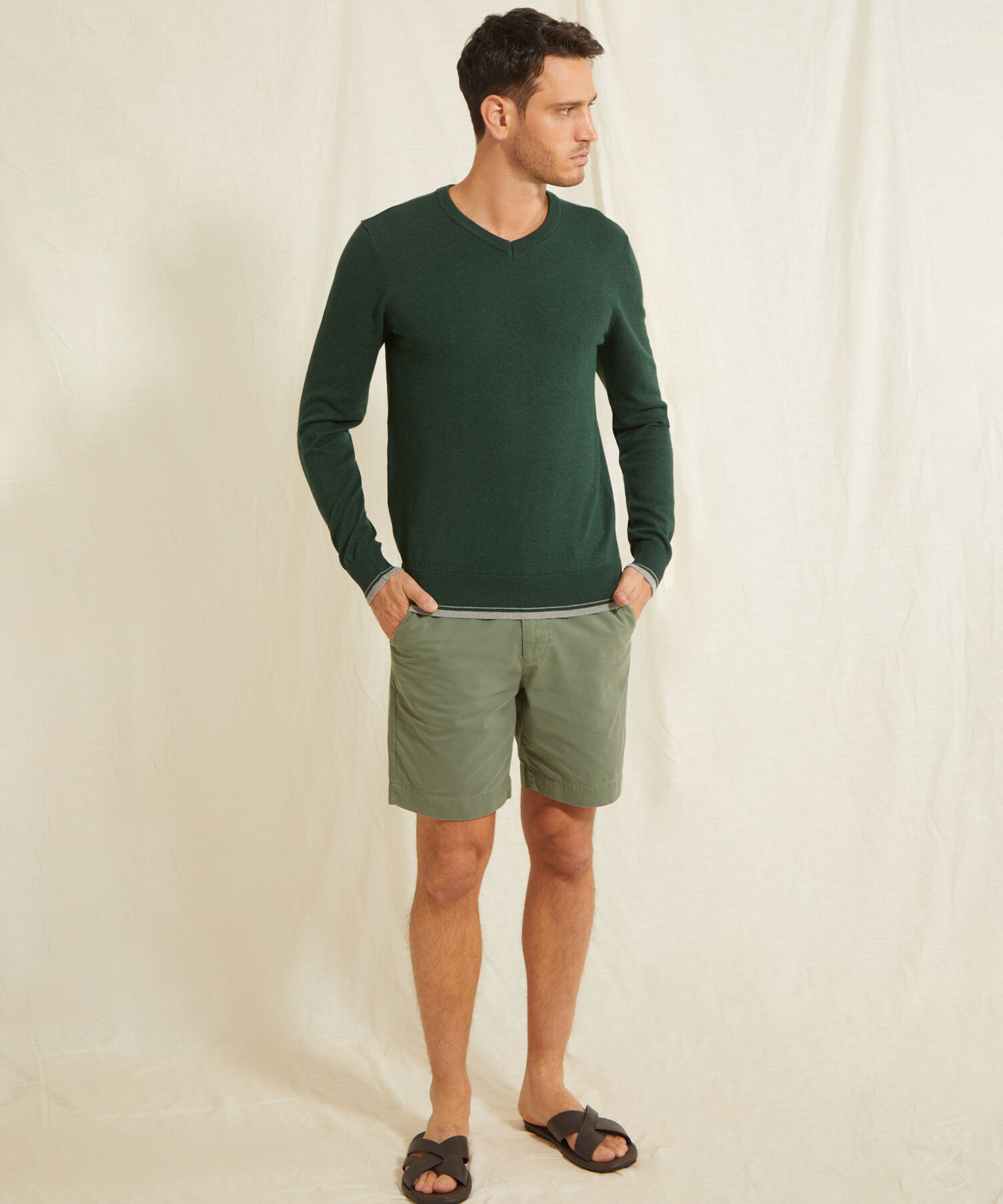 Saco Cuello V Con Coderas Tejidas