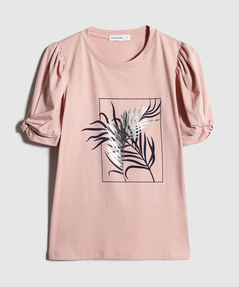 Camiseta Con Screen En Frente  Escote Redondo