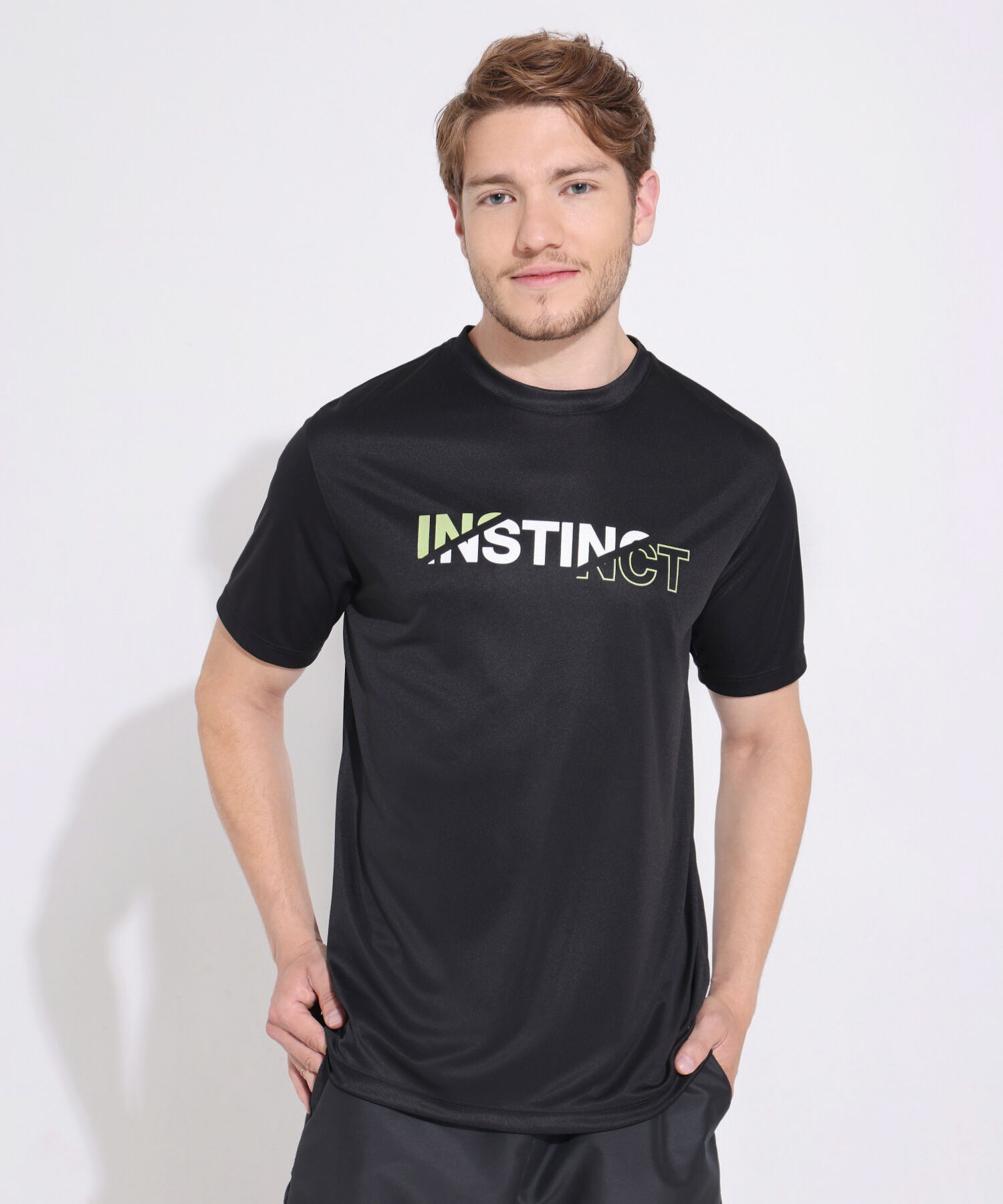 Camiseta Para Hombre, Cuello Redondo, Manga Corta Con Estampado