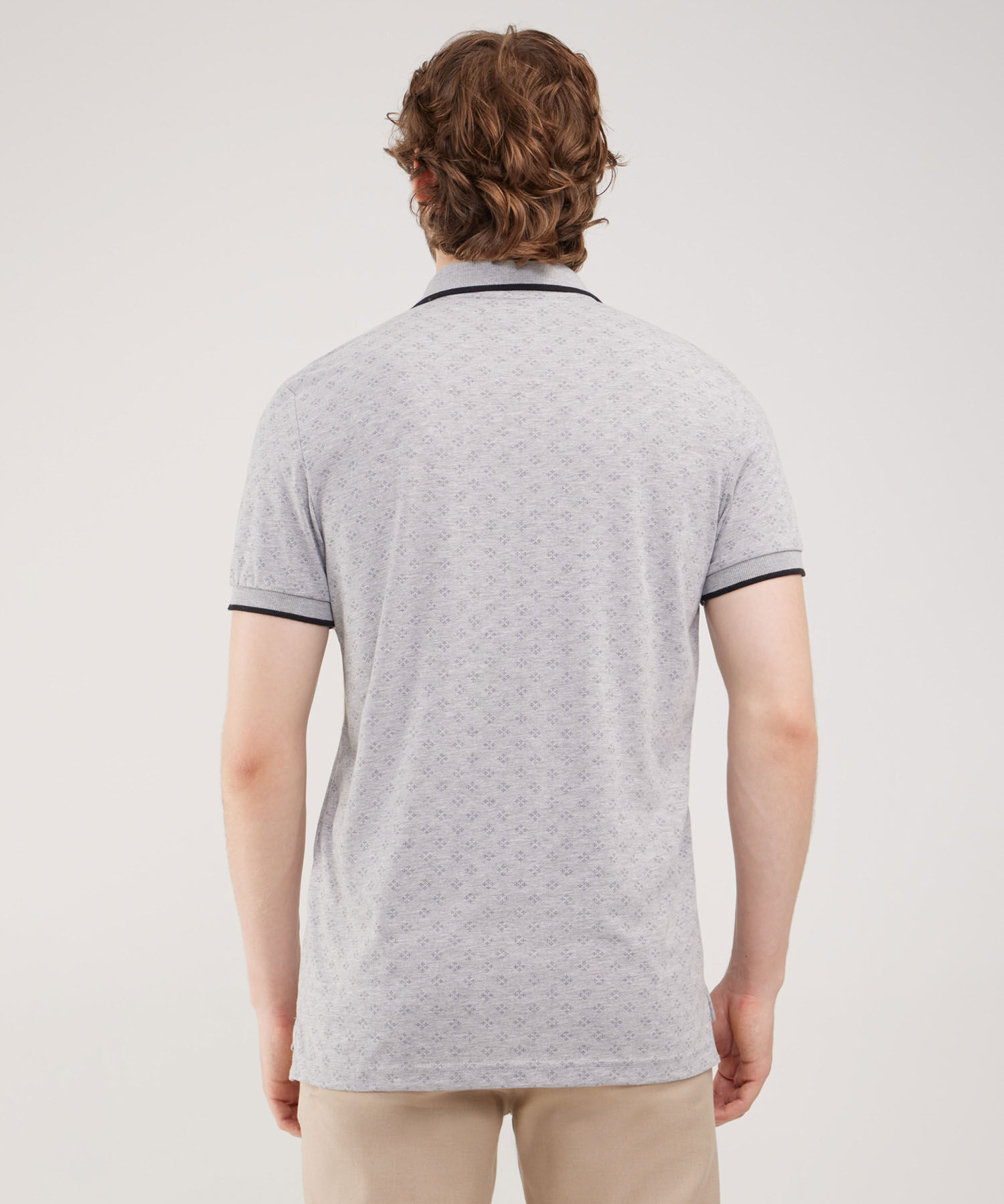 Polo Estampada, Cuello Tejido