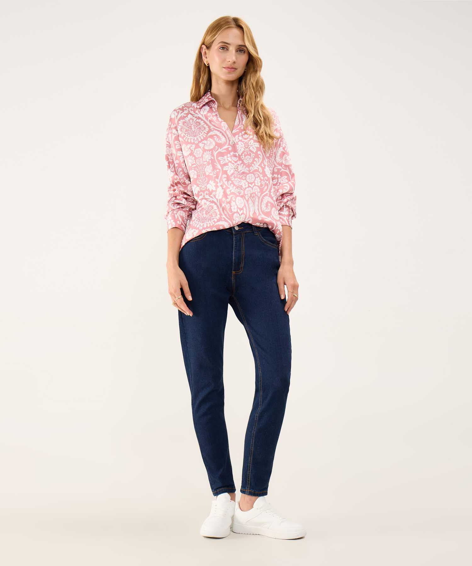 Camisa Satinada Estampada