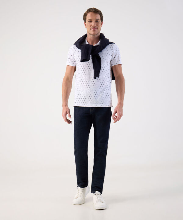 Polo Estampado con Micro Diseño Original Para Hombre image number null