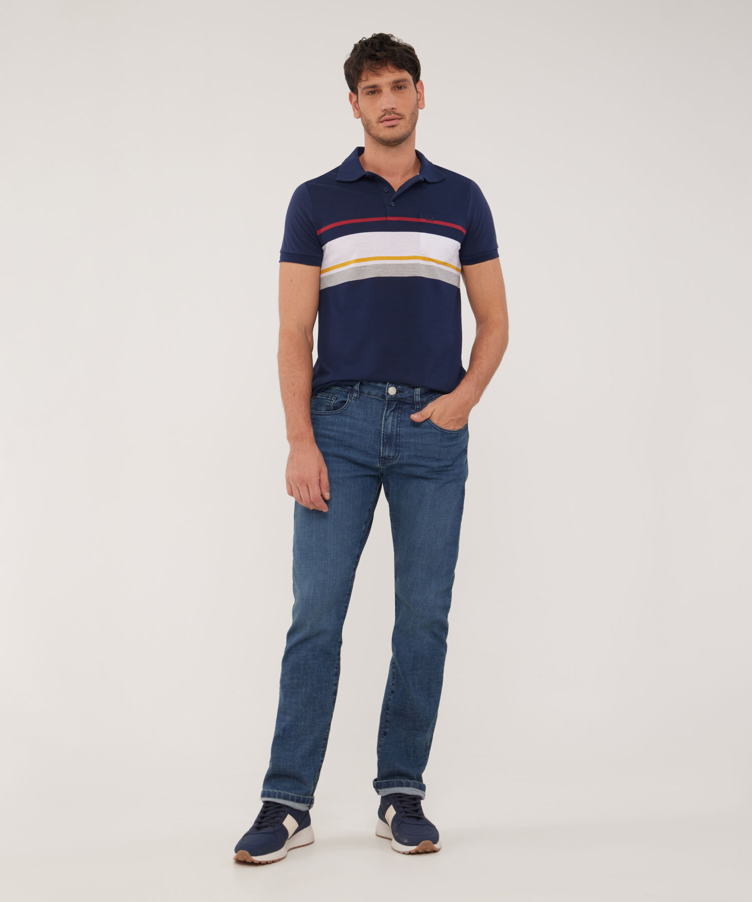 Jean Regular Classic Tono Medio Oscur Funky Blue