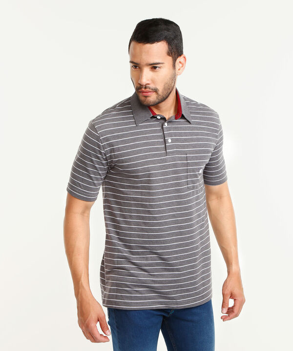 Polo Cuello Duro  Preteñido Bicolor