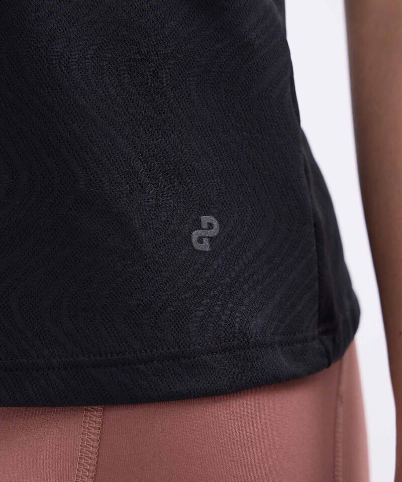 Camiseta manga corta texturizada para mujer