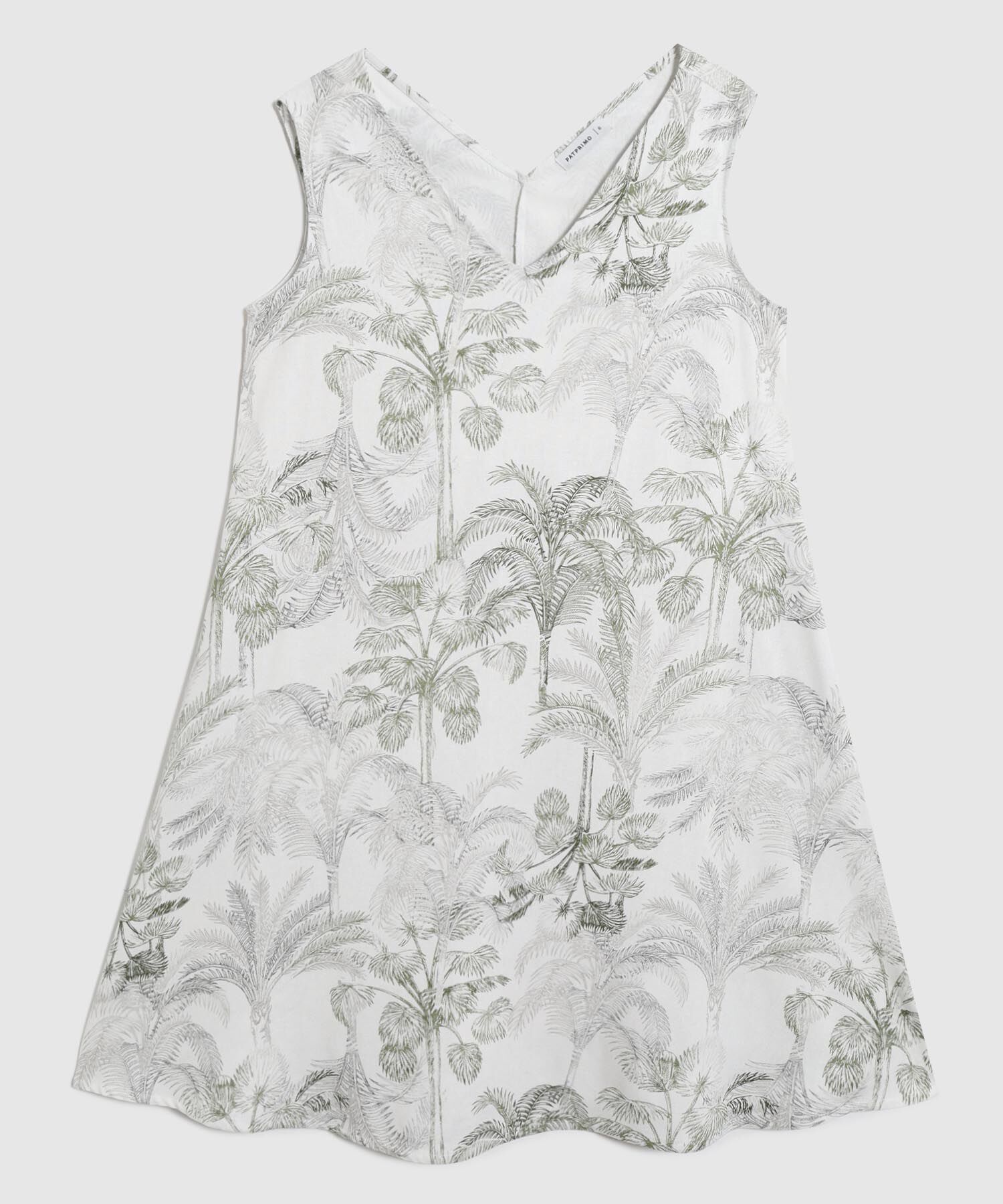 Vestido Corto Estampado Manga Sisa 