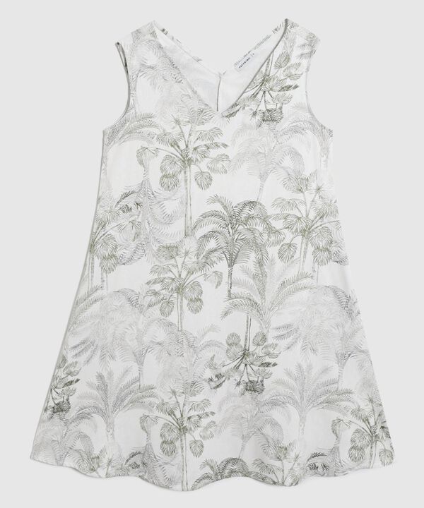 Vestido Corto Estampado Manga Sisa  image number null