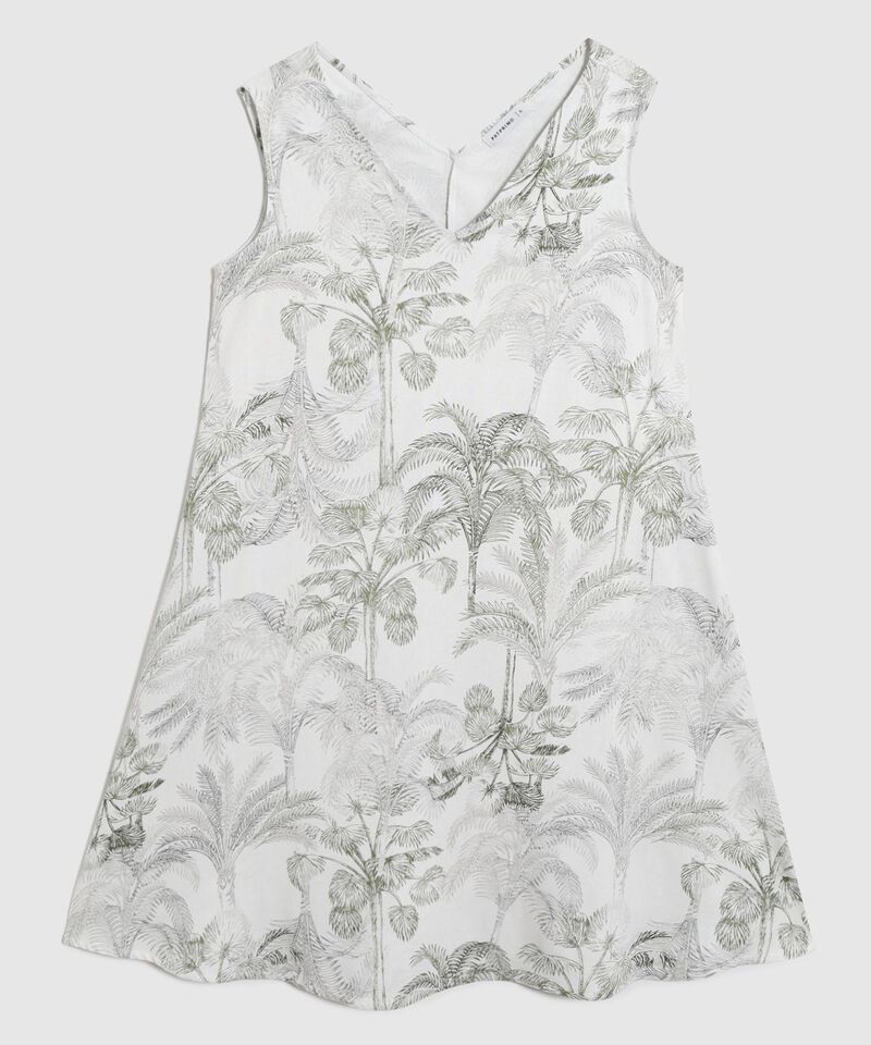 Vestido Corto Estampado Manga Sisa 