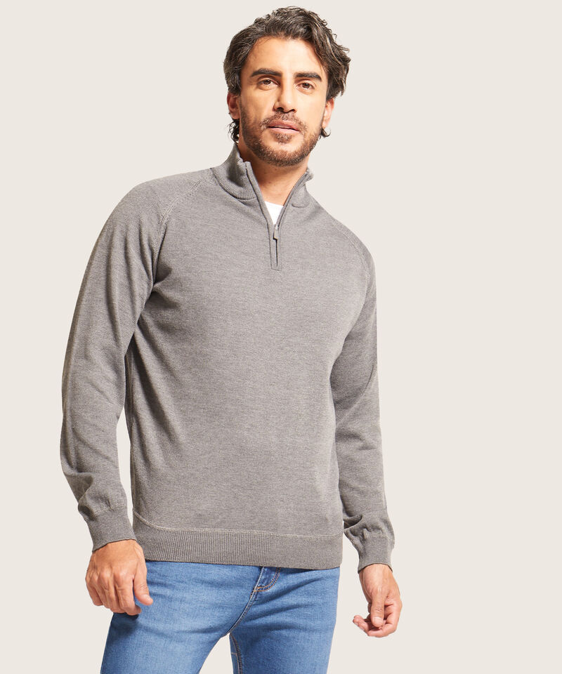 Saco Cuello Alto Con Cremallera