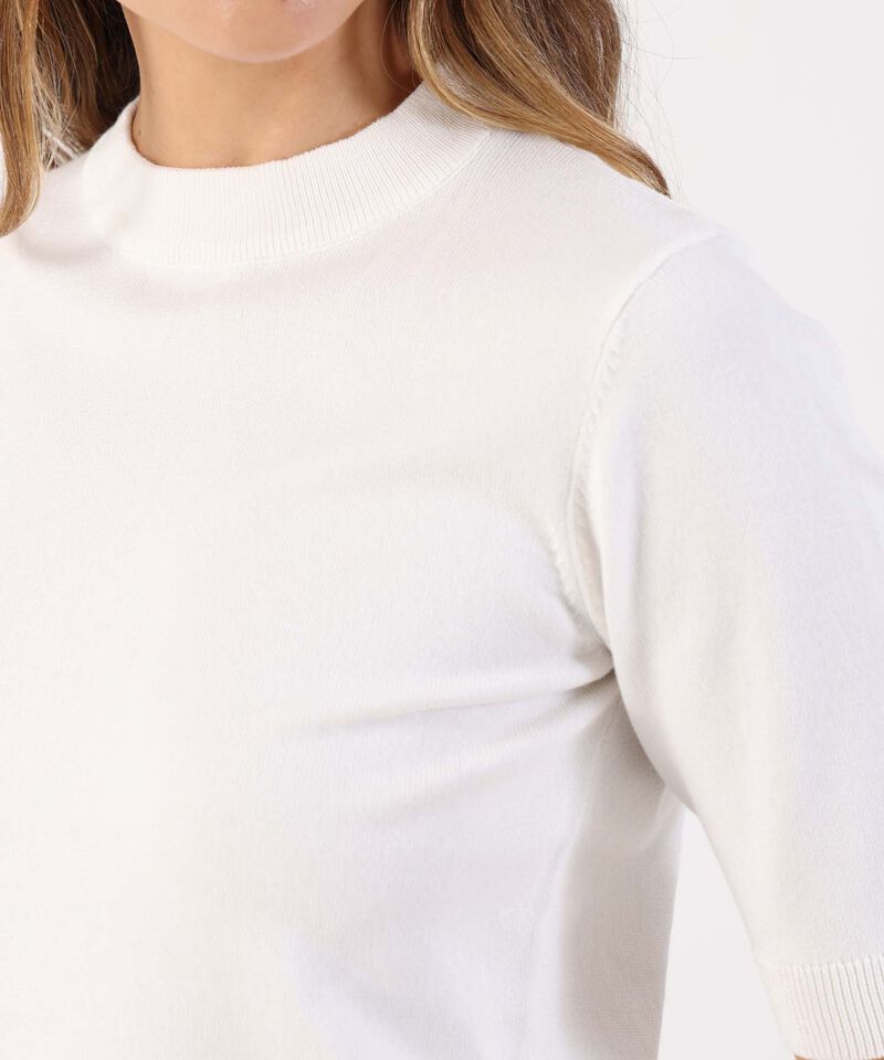 Camiseta Unicolor Manga Corta para Mujer