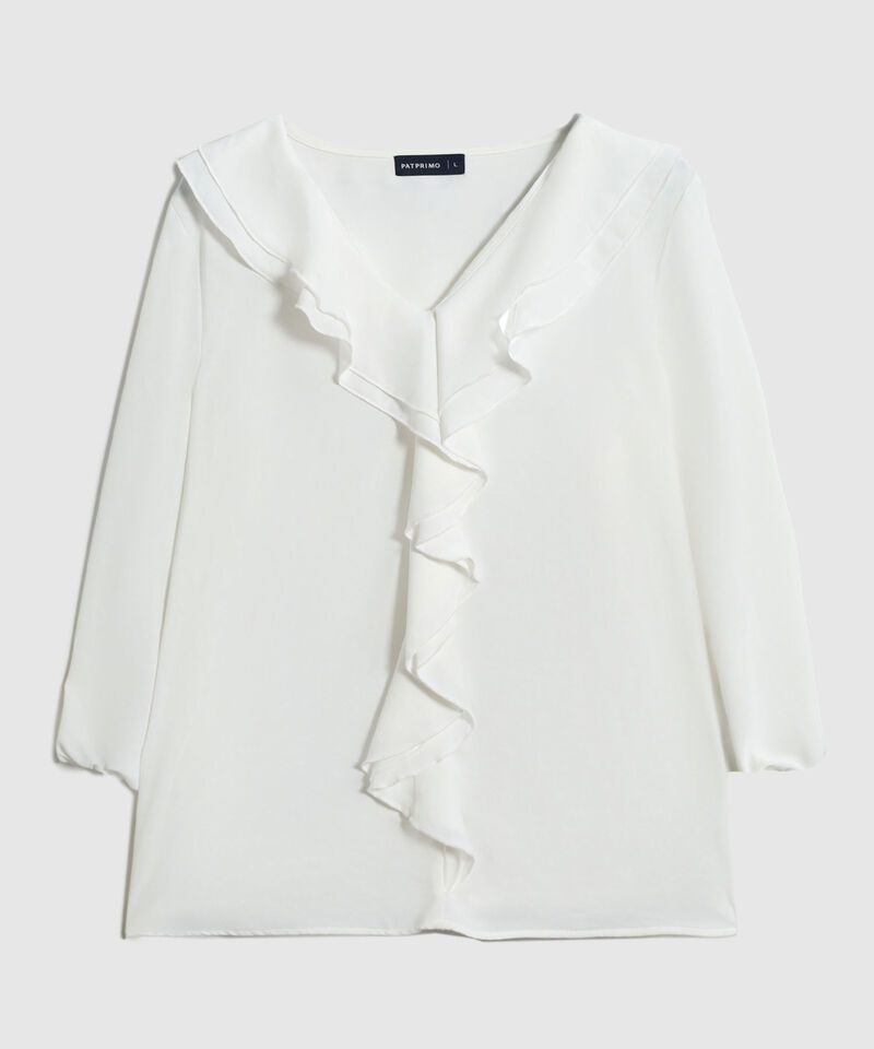 Blusa Con Bolero Frontal Cascada Mujer