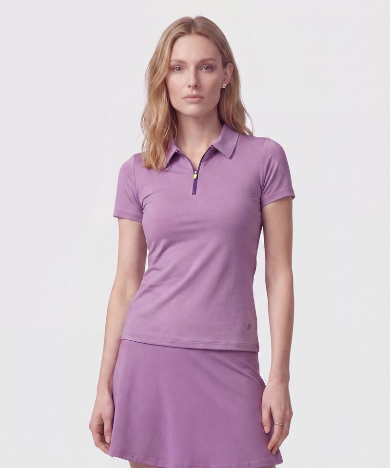 Polo Deportiva Con Cremallera Para Mujer