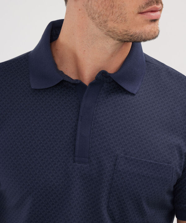 Polo Manga Corta Cuello Tejido